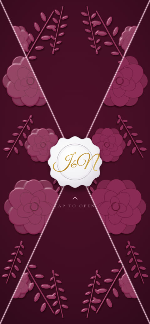 The Royal Burgundy wedding invitation, live